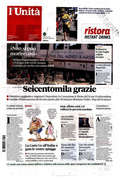 L'Unità : organo centrale del Partito comunista italiano